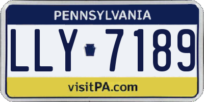 PA license plate LLY7189