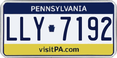 PA license plate LLY7192