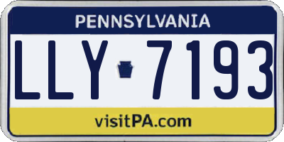 PA license plate LLY7193