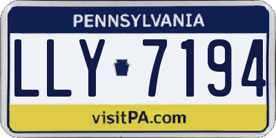 PA license plate LLY7194