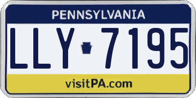 PA license plate LLY7195