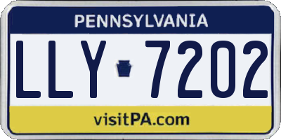 PA license plate LLY7202
