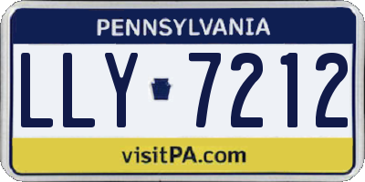PA license plate LLY7212