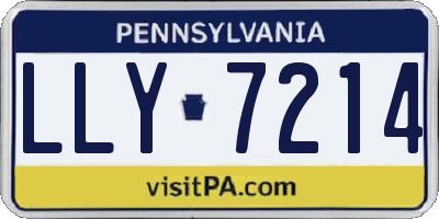 PA license plate LLY7214