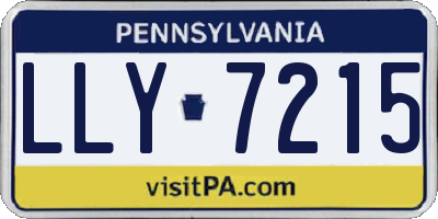 PA license plate LLY7215