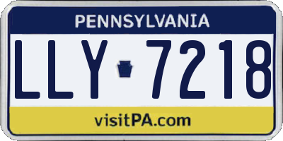 PA license plate LLY7218