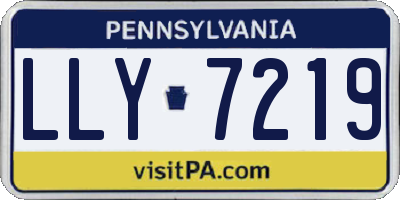 PA license plate LLY7219