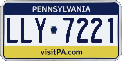 PA license plate LLY7221