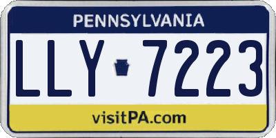 PA license plate LLY7223