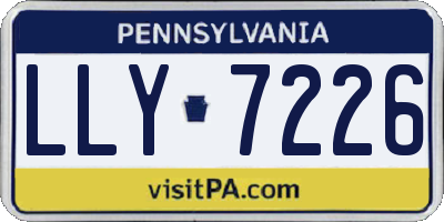 PA license plate LLY7226