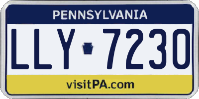 PA license plate LLY7230
