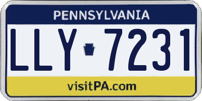 PA license plate LLY7231