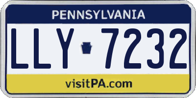 PA license plate LLY7232