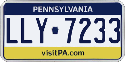 PA license plate LLY7233