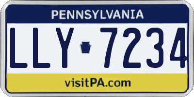 PA license plate LLY7234