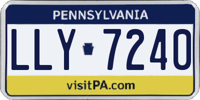PA license plate LLY7240