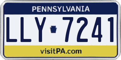 PA license plate LLY7241