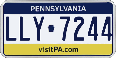 PA license plate LLY7244