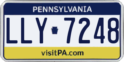 PA license plate LLY7248