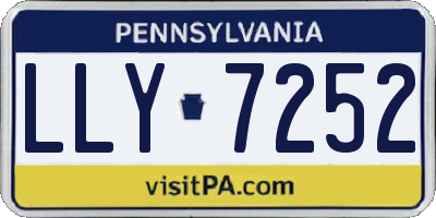 PA license plate LLY7252