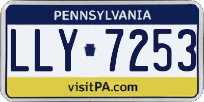 PA license plate LLY7253