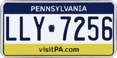 PA license plate LLY7256