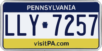 PA license plate LLY7257