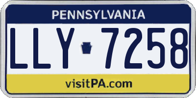 PA license plate LLY7258