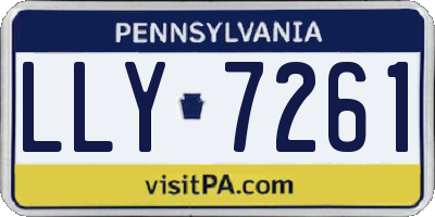 PA license plate LLY7261