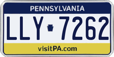 PA license plate LLY7262