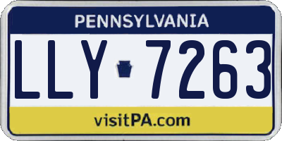 PA license plate LLY7263