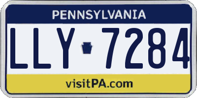 PA license plate LLY7284