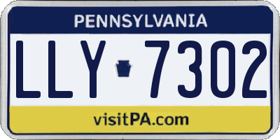 PA license plate LLY7302