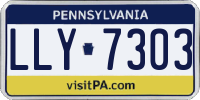 PA license plate LLY7303