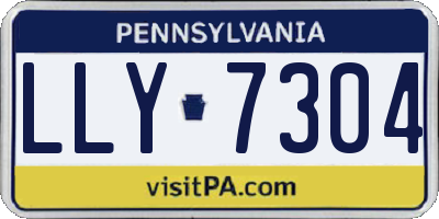 PA license plate LLY7304