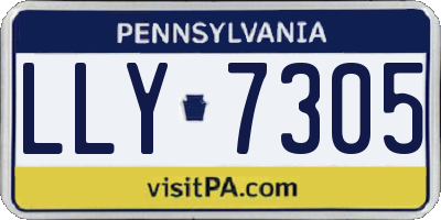 PA license plate LLY7305