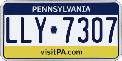 PA license plate LLY7307