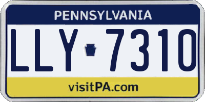 PA license plate LLY7310