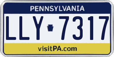 PA license plate LLY7317
