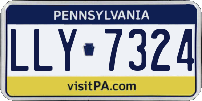 PA license plate LLY7324