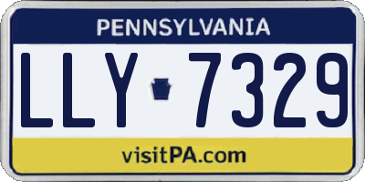 PA license plate LLY7329