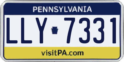 PA license plate LLY7331