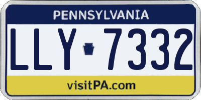 PA license plate LLY7332