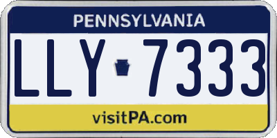 PA license plate LLY7333