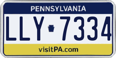PA license plate LLY7334