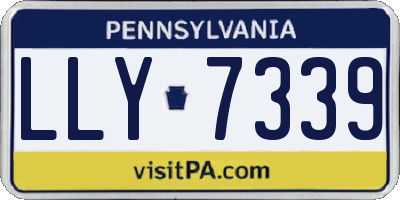 PA license plate LLY7339