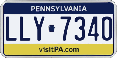 PA license plate LLY7340