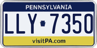 PA license plate LLY7350