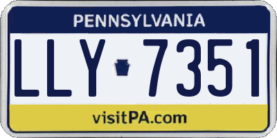 PA license plate LLY7351
