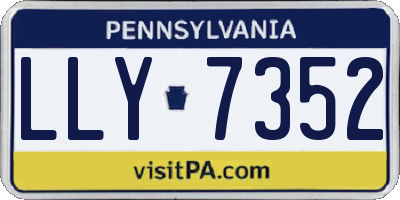 PA license plate LLY7352